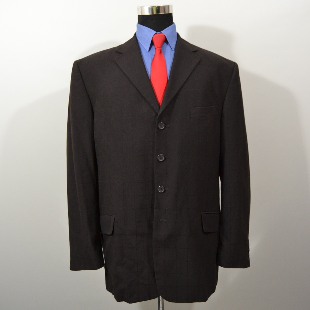 Vicci Uomo 44R Sport Coat Blazer Suit Jacket Dark
